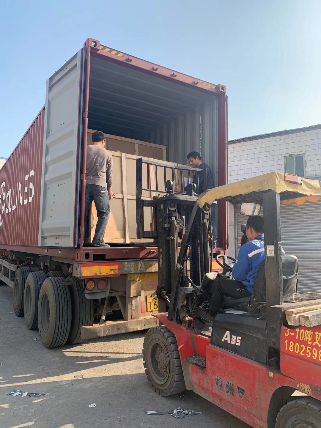 container loading of sauna