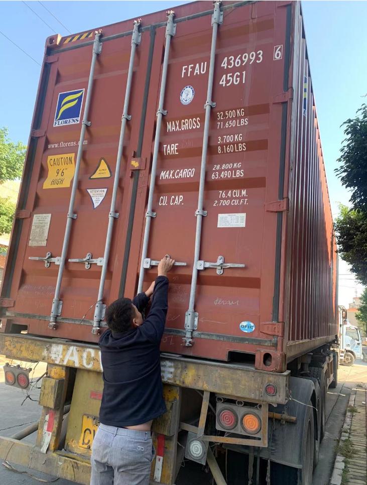 Container loading of steam sauna