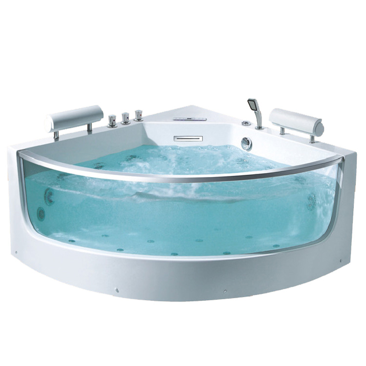 corner whirlpool bathtub