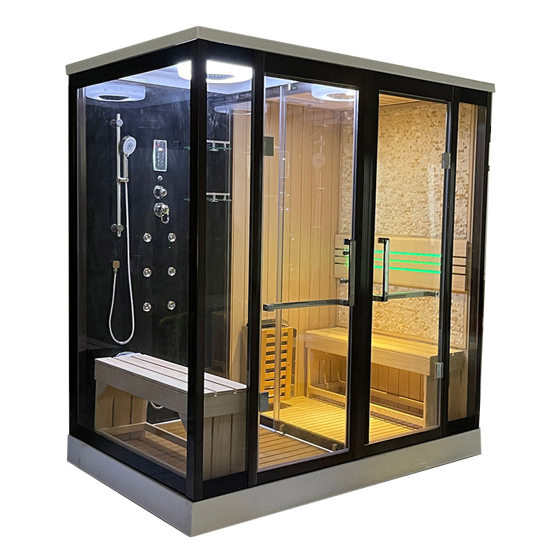 wet steam room and dry sauna combo